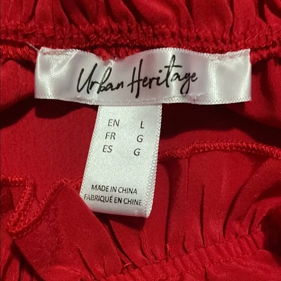 Red Ruffled Sleeveless Top - Picture 3 of 3